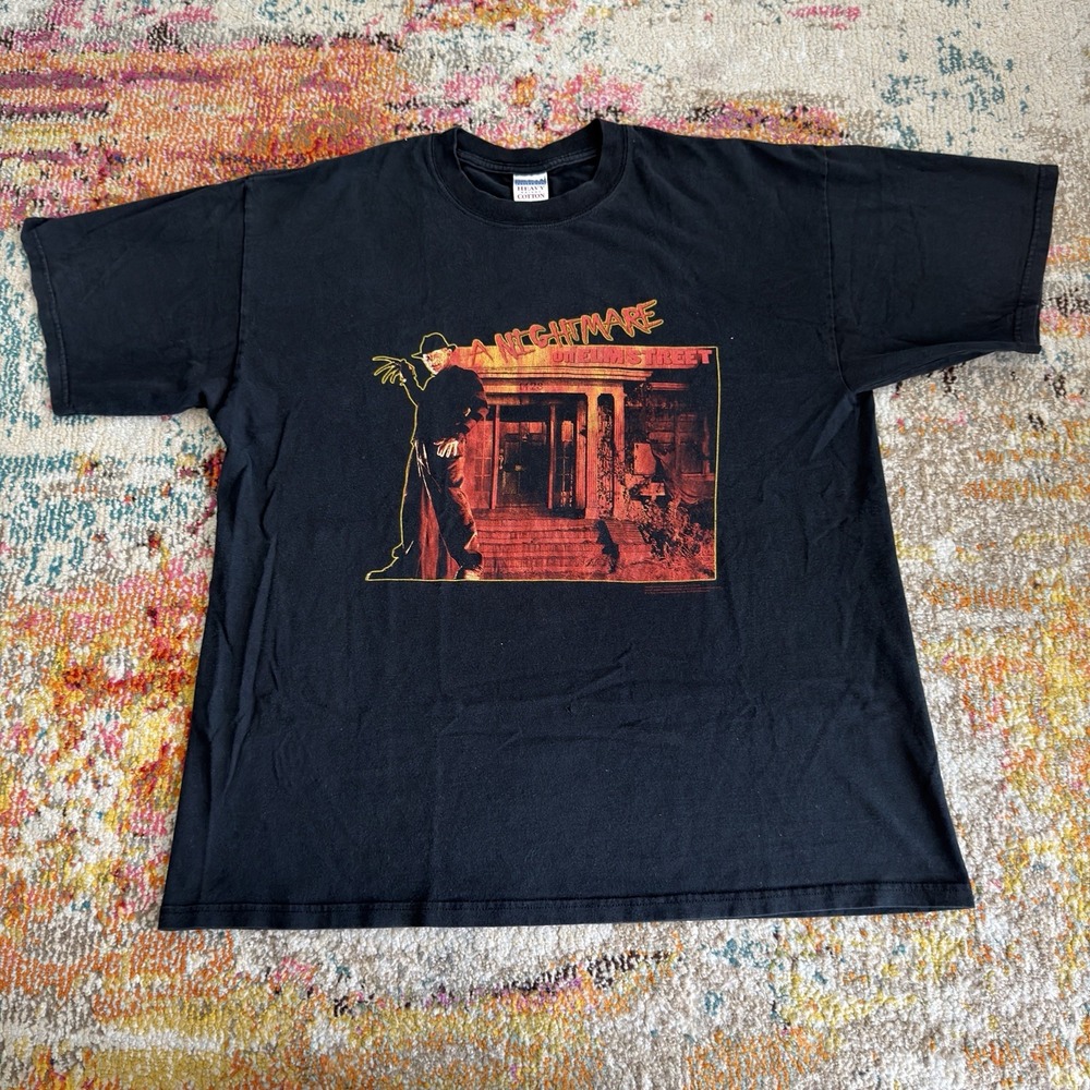 Vintage Y2K Nightmare On Elm Street Horror Movie T-Shirt Men's XL Freddy Krueger